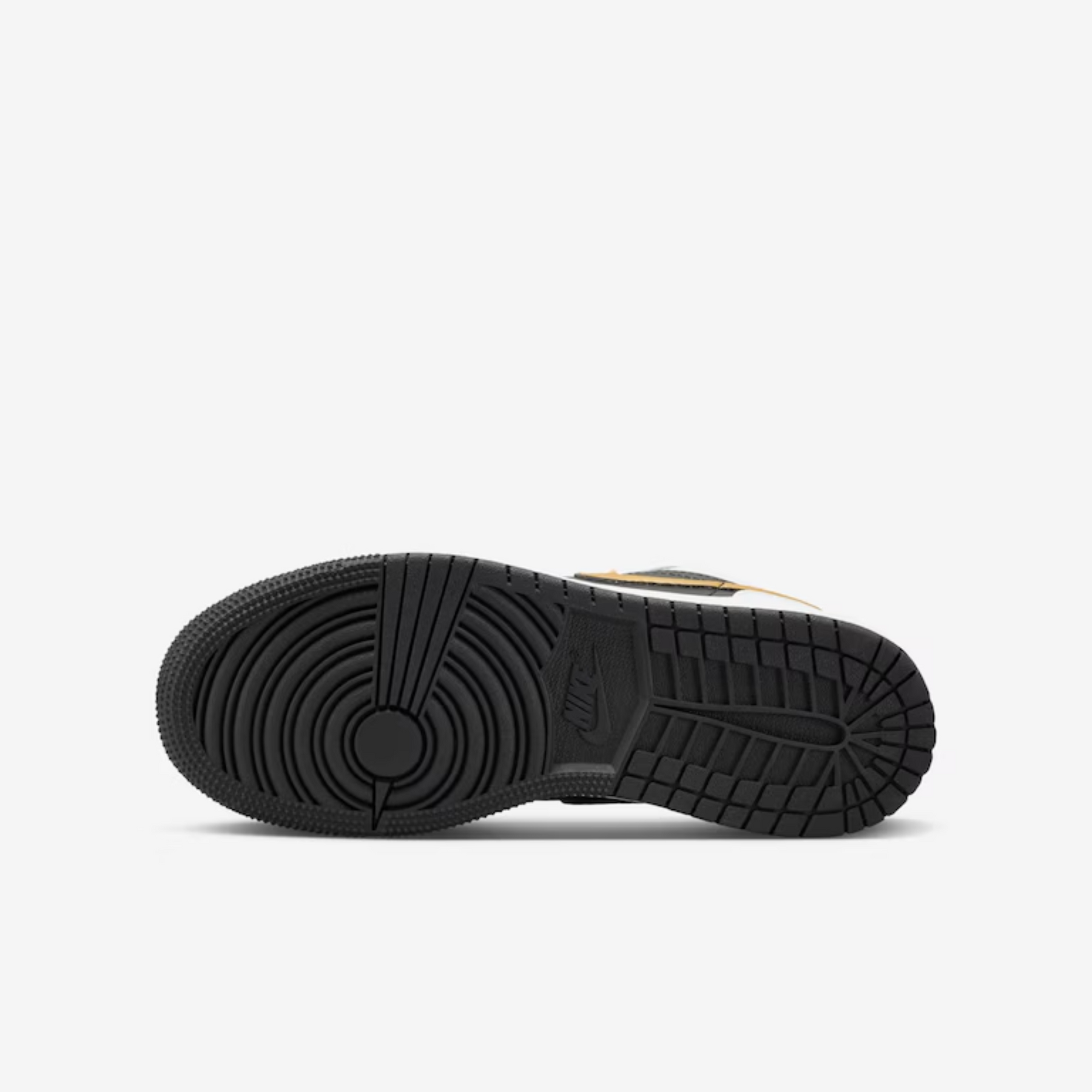Nike Air Jordan 1 Low Metallic Gold Swoosh Black White