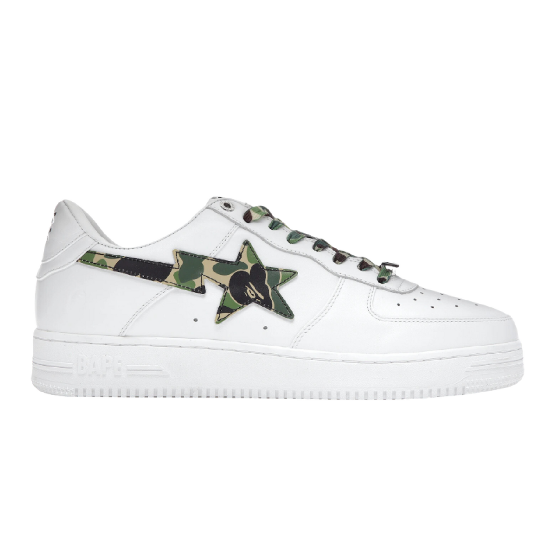 A Bathing Ape Bape Sta Low "White ABC Camo Green"