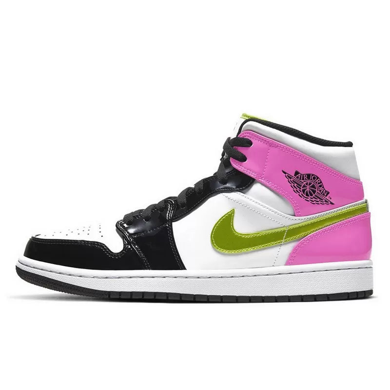 Nike Air Jordan 1 Mid "White Black Cyber Pink"