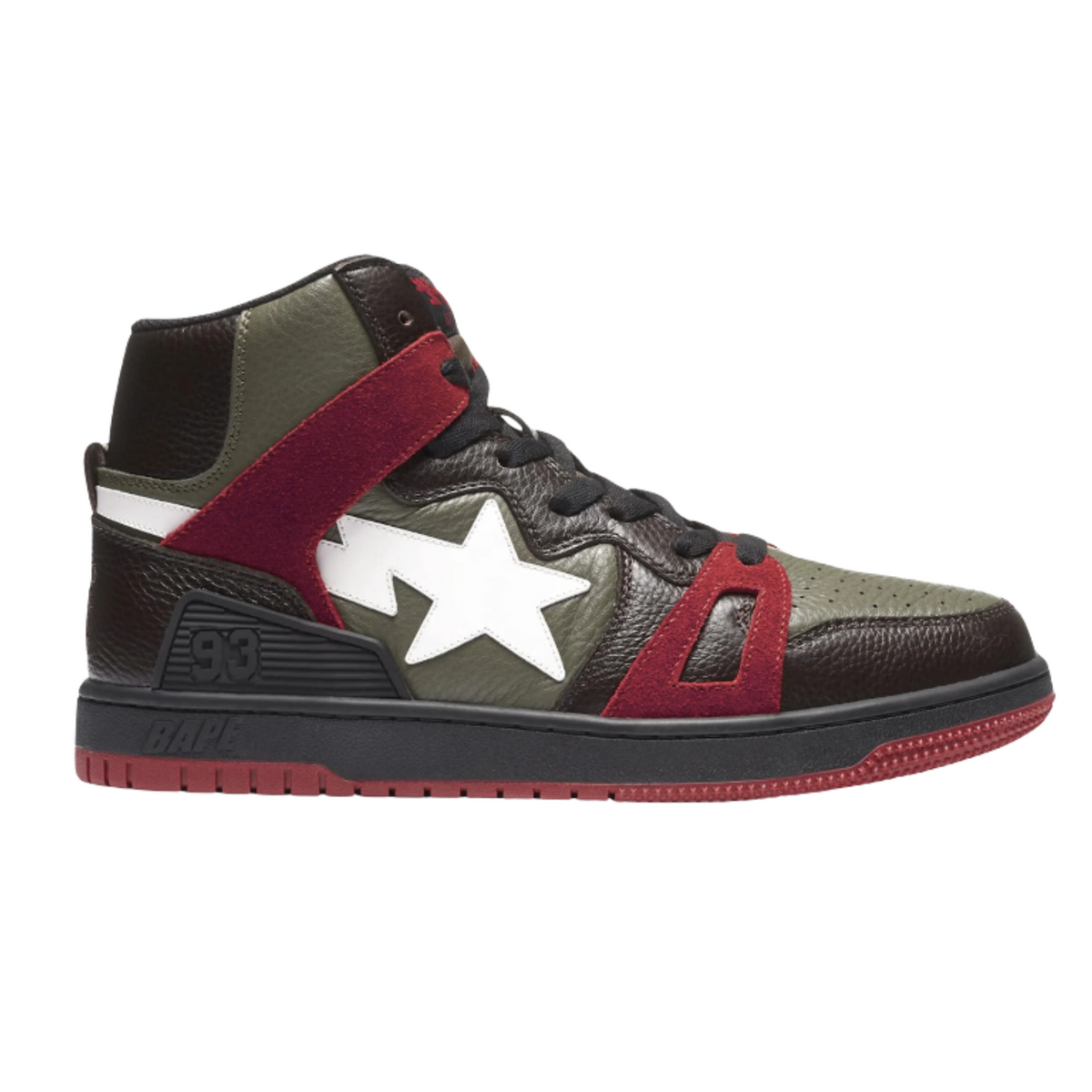 A Bathing Ape Bape Sta "93 Hi Khaki Green"