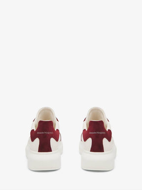 Men's Oversized Retro Sneaker in Off Whiteburgundygrey